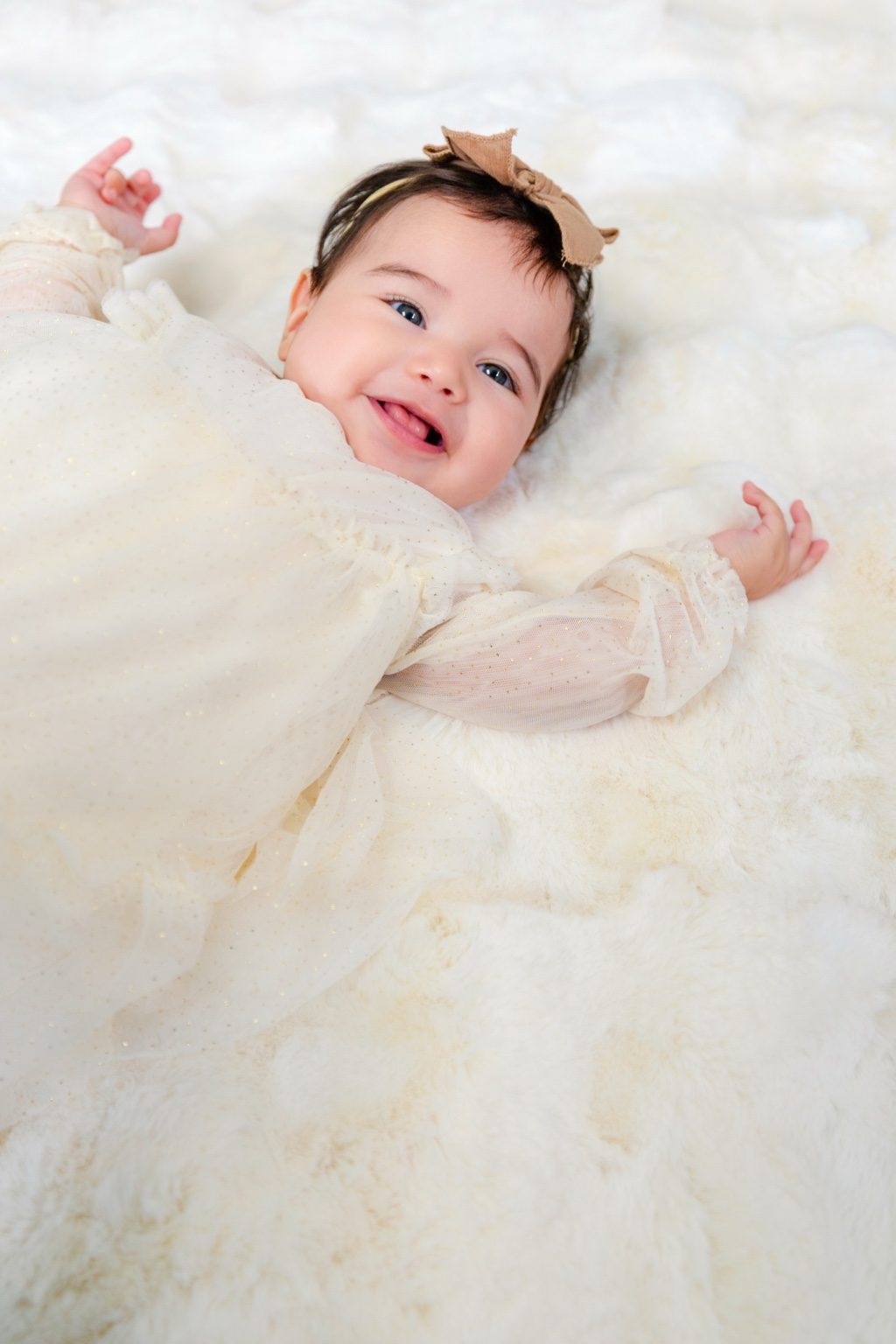 Delina smiling
